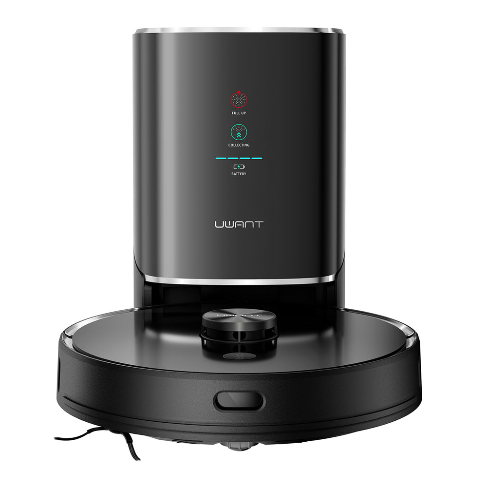 UWANT U100 Robot Vacuum Cleaner with Mop Function + Charging/Cleaning Station - Black