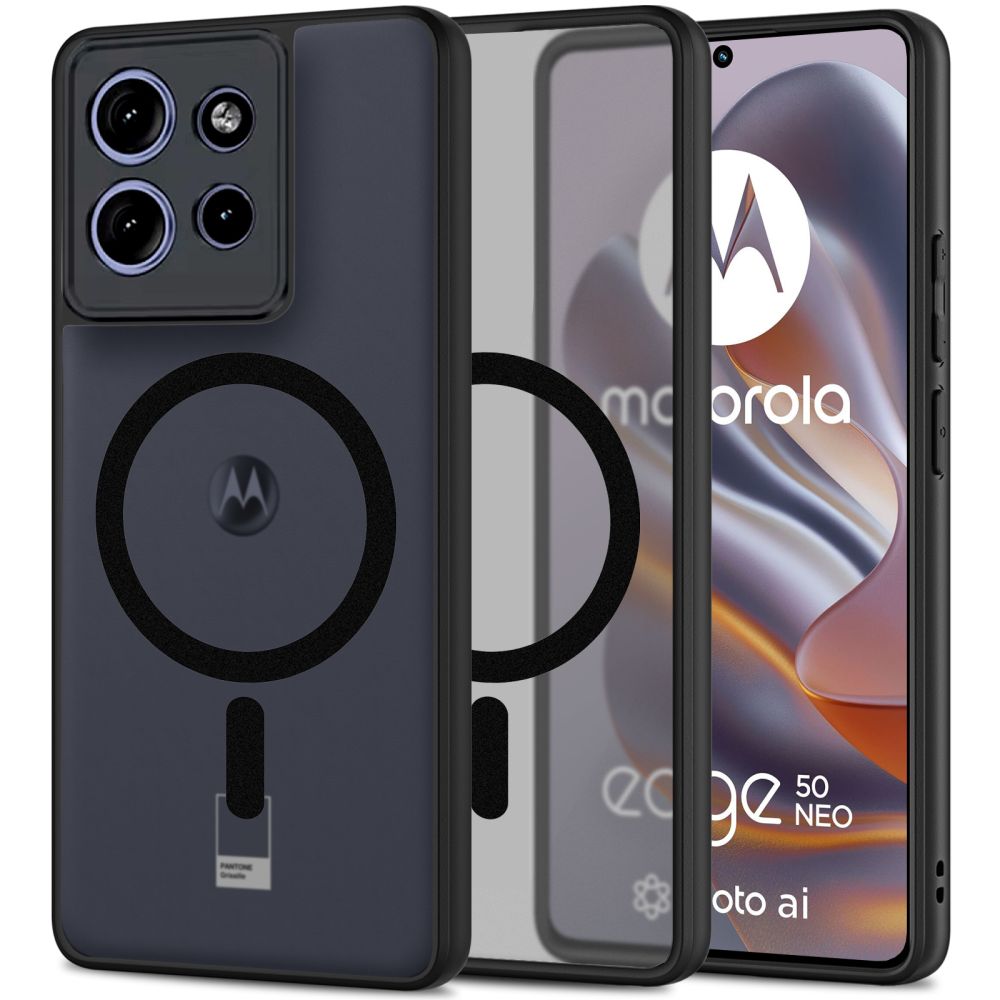 „Tech-Protect MagMat MagSafe“ dėklas, skirtas „Motorola Edge 50 Neo“ – juodas