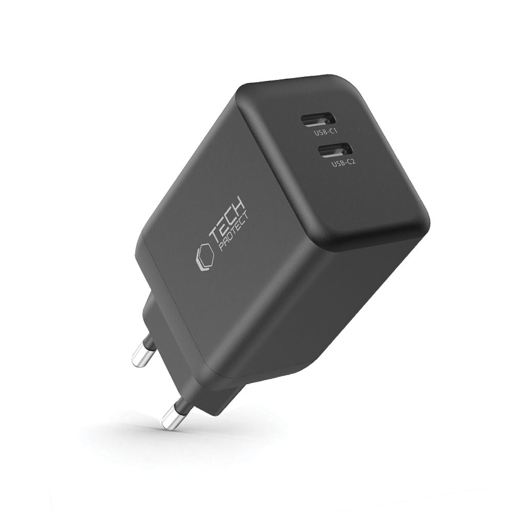 Tech-Protect NC45W-GAN 2-PORT PD45W wall charger - black