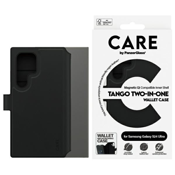 CARE by PanzerGlass Feature Tango 2in1 Wallet Case for Samsung Galaxy S24 Ultra - Black