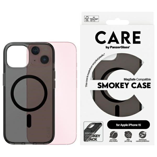 Care PanzerGlass Flagship Case MagSafe for iPhone 15 - Black