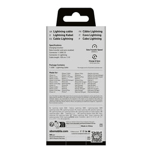 SBS TECABLEUSBIP589K USB-A - Lightning Cable 1m MFi Certified - Black