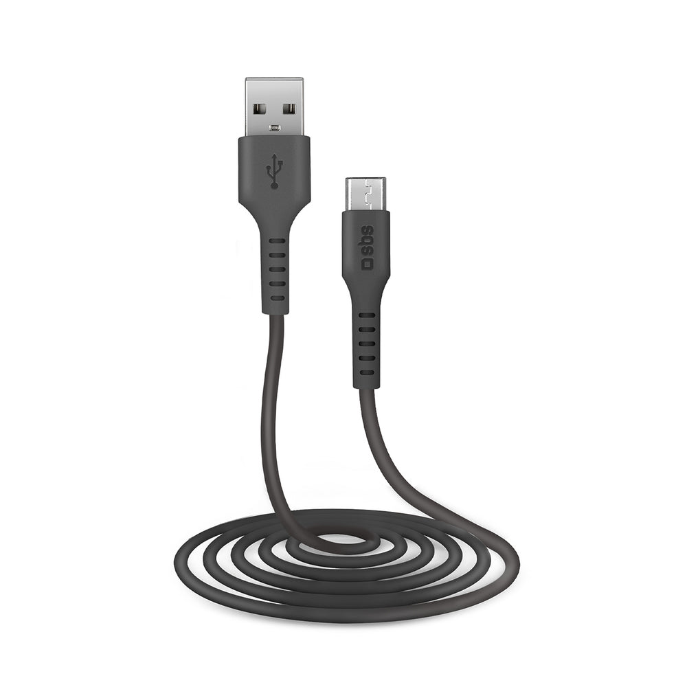 SBS TECABLEMICRO2K USB-A - Micro-USB Cable 2 m - Black