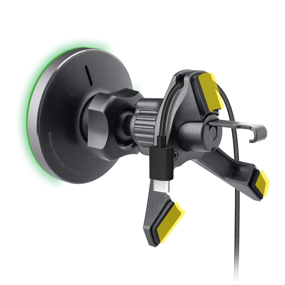 Smartphone holder with wireless charger SBS TESUPMAGWIR15W for air vent, compatible with MagSafe - black