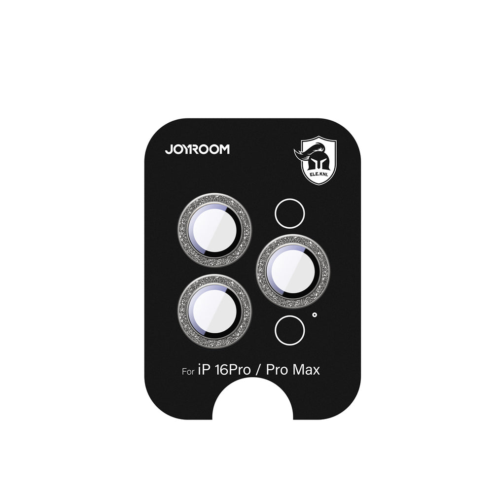 „Joyroom JR-MSF0305“ apsauginis stiklas, skirtas „iPhone 16 Pro/16 Pro Max“ lęšiams – titano spalvos