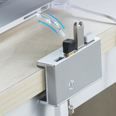 Orico MH4PU Hub Clamp-Mounted 4x USB-A 3.0 - Silver