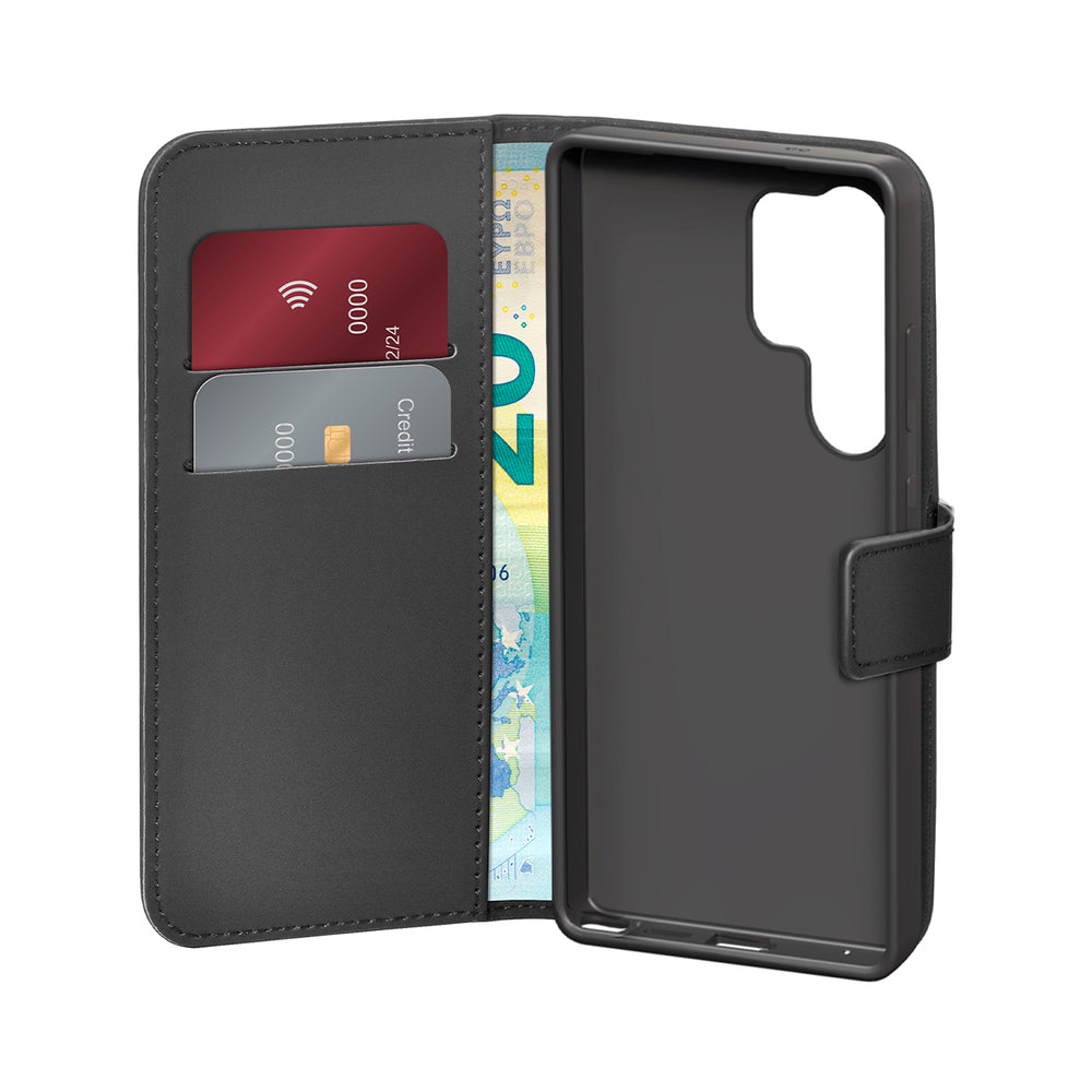 Puro Booklet Case with Flip and Wallet for Samsung Galaxy S25 Ultra - Black