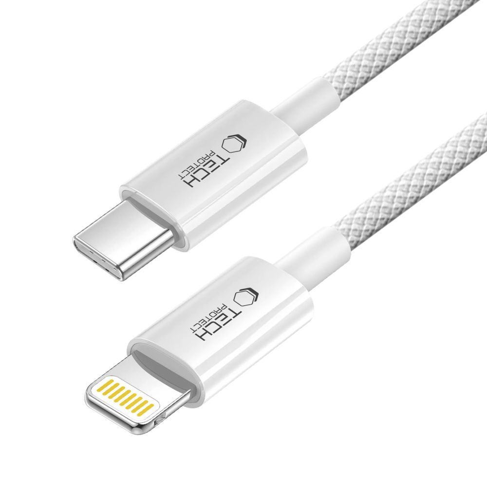 „Tech-Protect UltraBoost USB-C / Lightning PD27W/3A“ laidas, 100 cm, pilkas