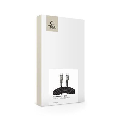 Tech-Protect UltraBoost DNA USB-C PD100W/5A Cable 300cm - Gray