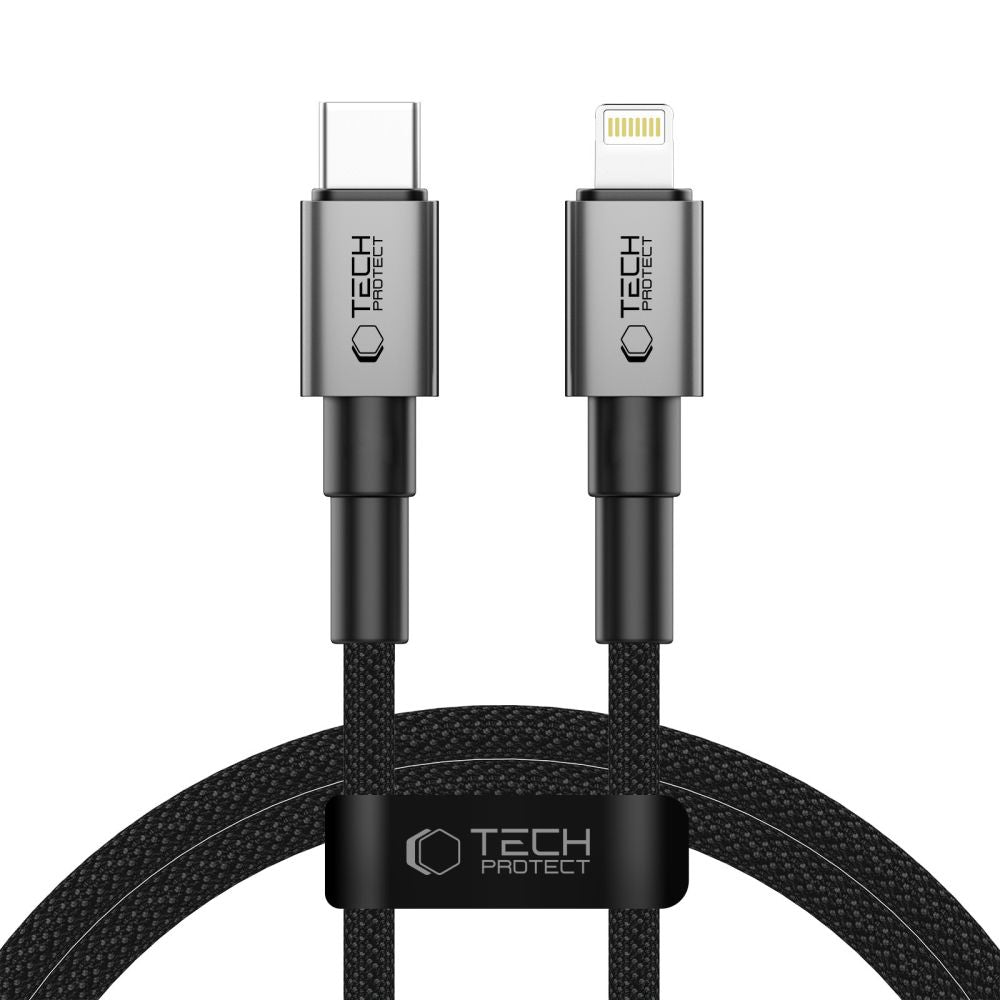 Tech-Protect UltraBoost DNA USB-C / Lightning PD27W/3A cable 100 cm - gray