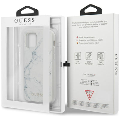 Guess Marble Case for iPhone 12 mini 5.4" - White