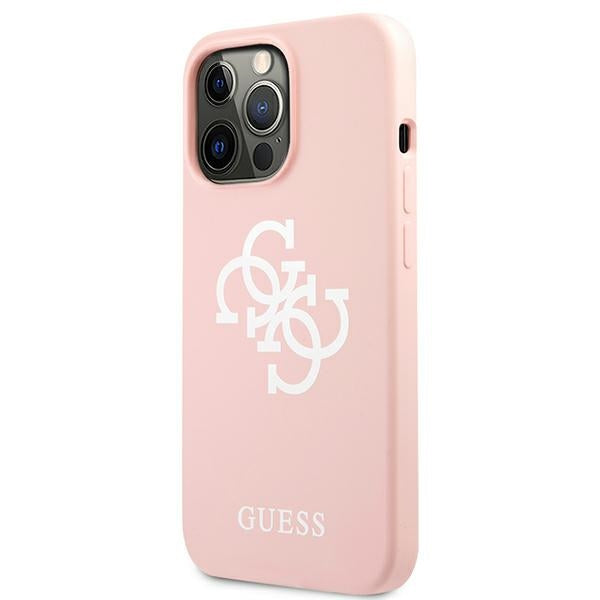 Guess Silicone 4G Logo Case for iPhone 13 Pro Max 6.7" - Pink