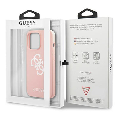 Guess Silicone 4G Logo Case for iPhone 13 Pro Max 6.7" - Pink