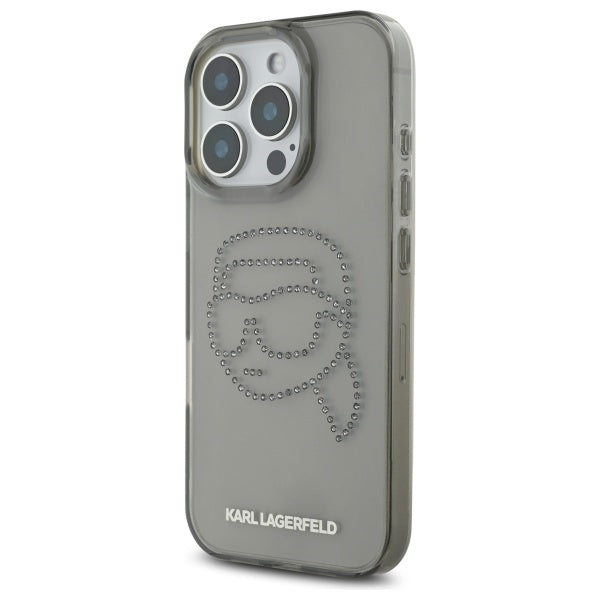 Karl Lagerfeld KLHCP16XHKHDCELK iPhone 16 Pro Max 6.9" black/black hardcase IML Rhinestones Karl Head