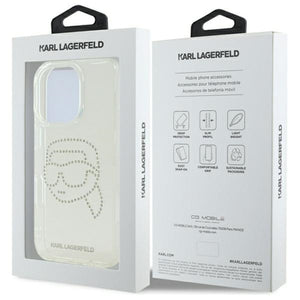 Karl Lagerfeld KLHCP16XHKHDCELT iPhone 16 Pro Max 6.9" transparent hardcase IML Rhinestones Karl Head