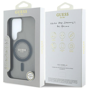 Guess Rhinestones Printed Classic Logo MagSafe Samsung Galaxy S25 Ultra case black