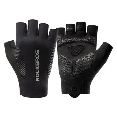 Rockbros cycling gloves spring/summer/autumn, short fingers, size: S - black