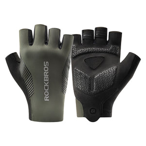 Rockbros cycling gloves spring/summer/autumn, short fingers, size: M - green