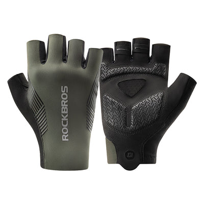 Rockbros cycling gloves spring/summer/autumn, short fingers, size: M - green