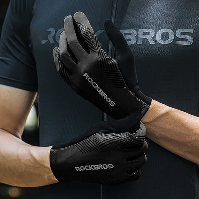 Rockbros cycling gloves spring/summer/autumn, full, size: L - black