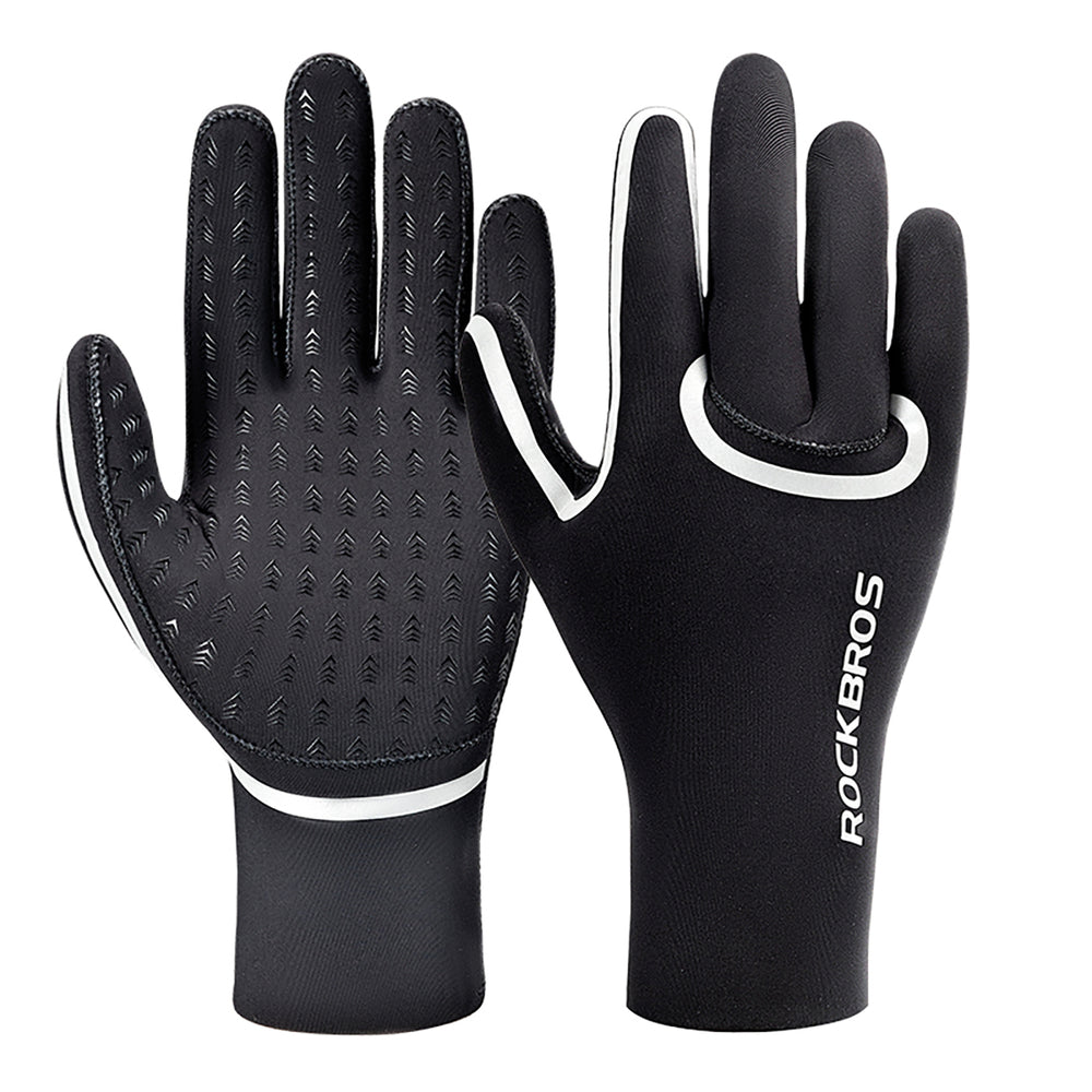 Rockbros full waterproof cycling gloves, size: S/M - black