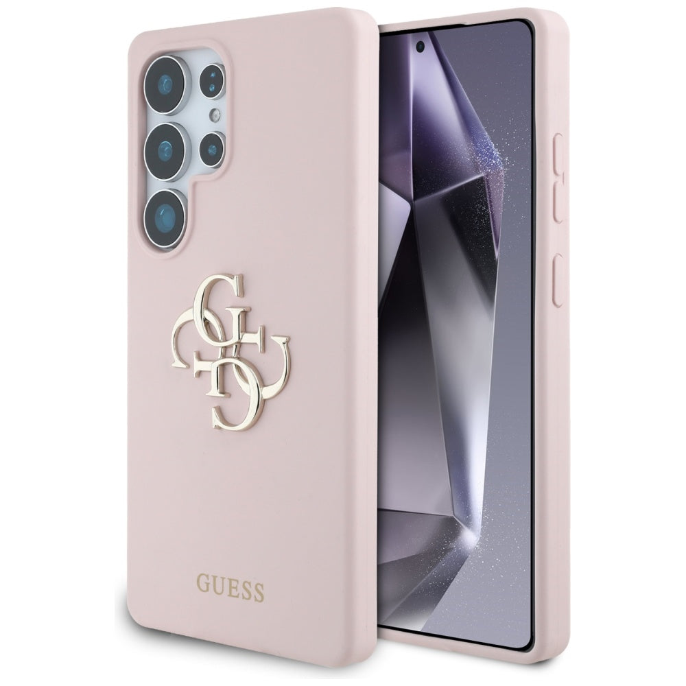 Guess Silicone Big 4G Logo Bottom Script case for Samsung Galaxy S25 Ultra
