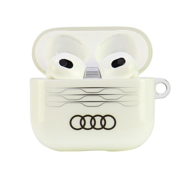 Audi IML geometrinio rašto AirPods 3 dėklas – baltas 