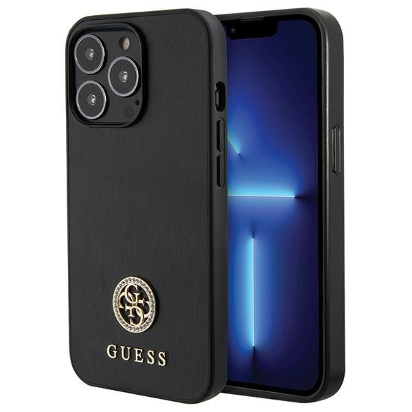 Guess Strass Metal Logo iPhone 13 Pro 6.1" Case - Black