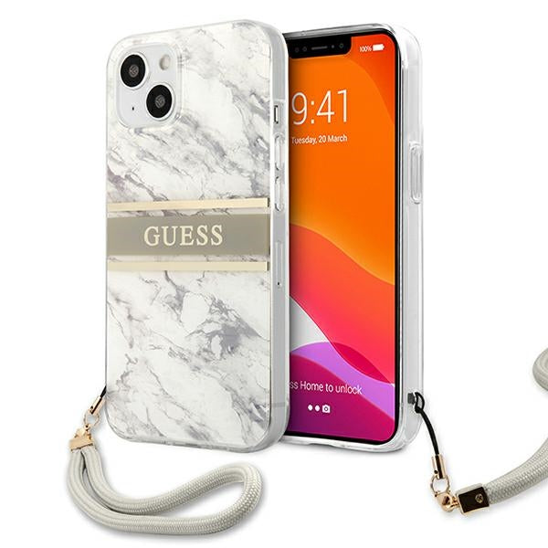 Guess Marble Strap Collection iPhone 13 mini 5.4" Case - Gray