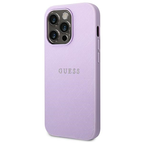 Guess Saffiano Strap Case for iPhone 14 Pro Max 6.7" - Purple