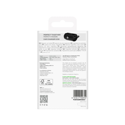 Puro Car Holder with Qi2 Charger, MagSafe Compatible - Black