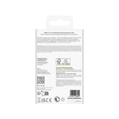 Puro TPE 20W USB-C - Lightning Cable 3m - White