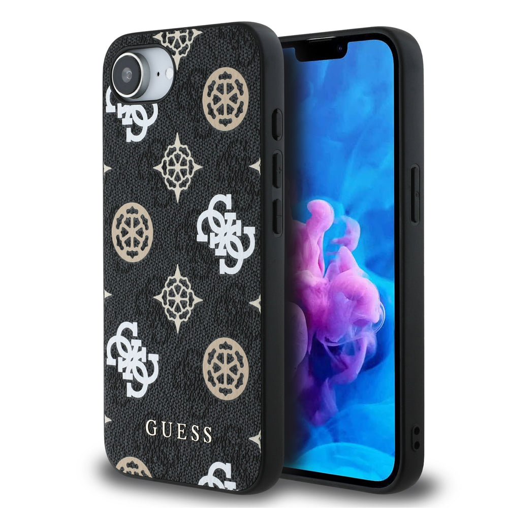 Guess PU 4G Peony case with MagSafe for iPhone 16e