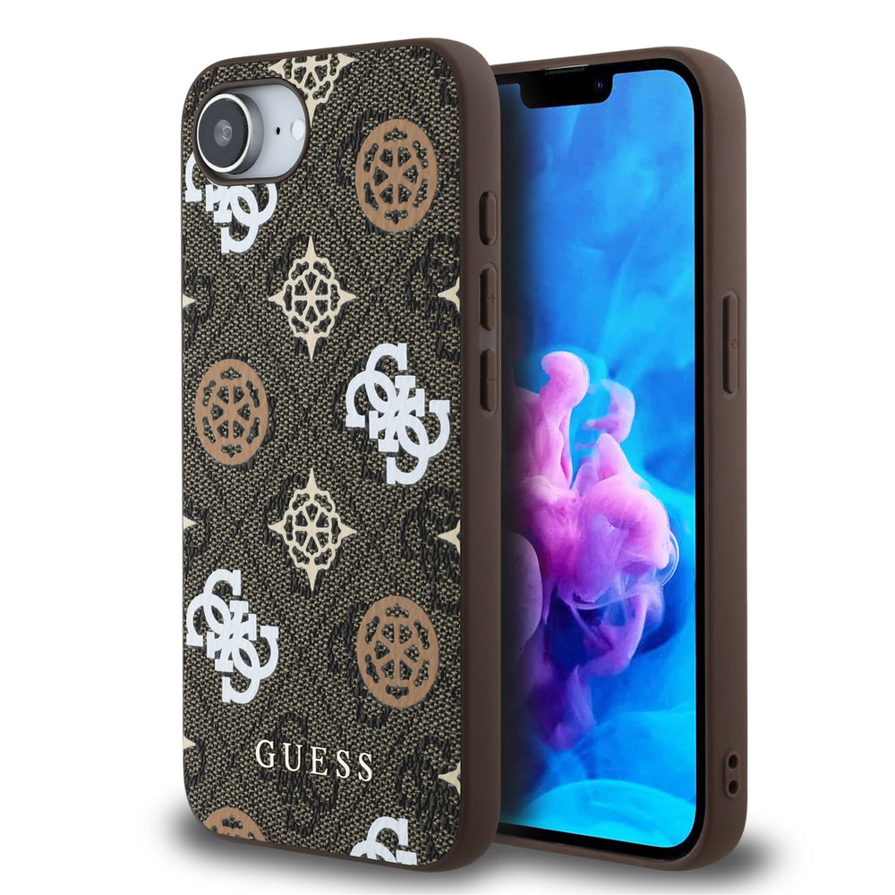 Guess PU 4G Peony case with MagSafe for iPhone 16e