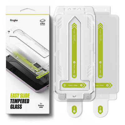 Ringke Easy Slide 2-pack tempered glass for Samsung Galaxy A56 5G - transparent