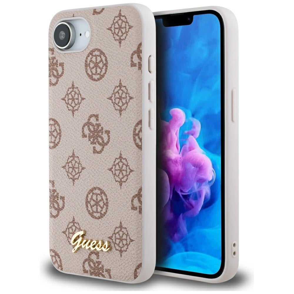 Guess Peony Script Logo MagSafe iPhone 16e Case
