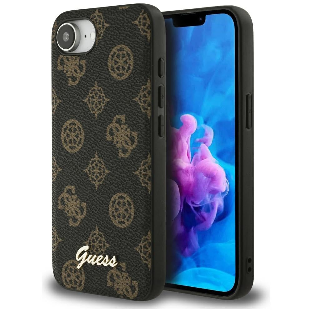 Guess Peony Script Logo MagSafe iPhone 16e Case