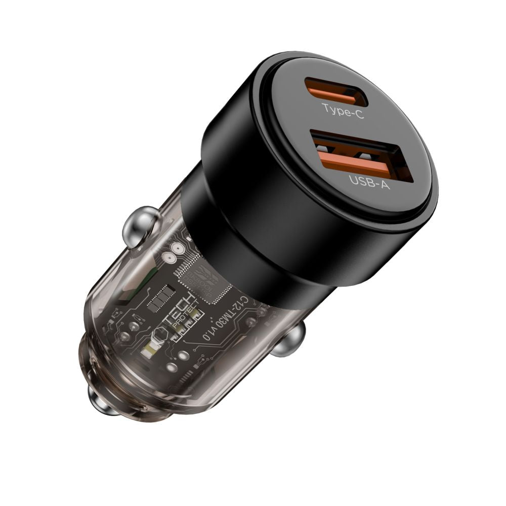 CC03 2-port PD75W car charger - black