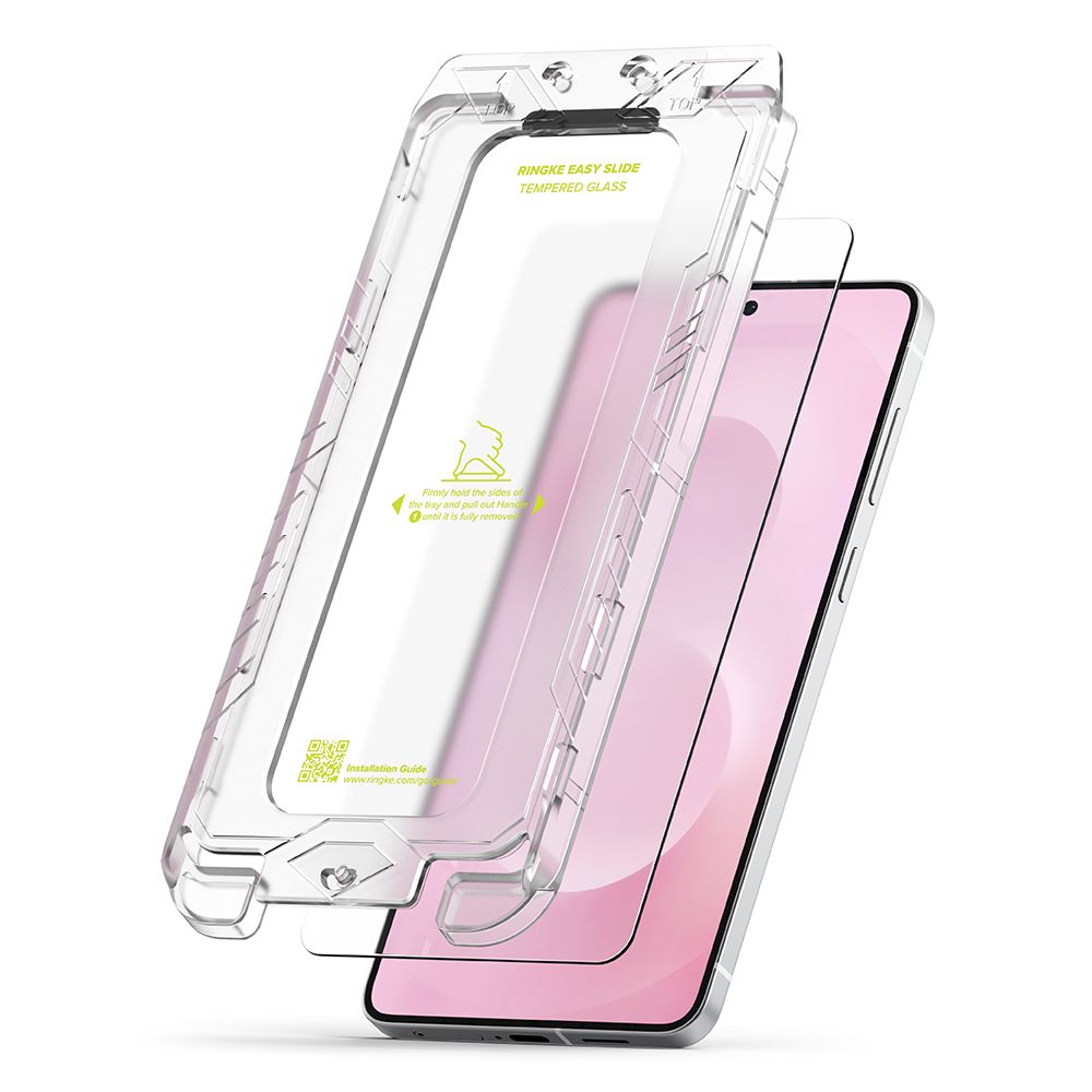 Ringke Easy Slide 2-pack tempered glass for Samsung Galaxy S25 Edge - transparent