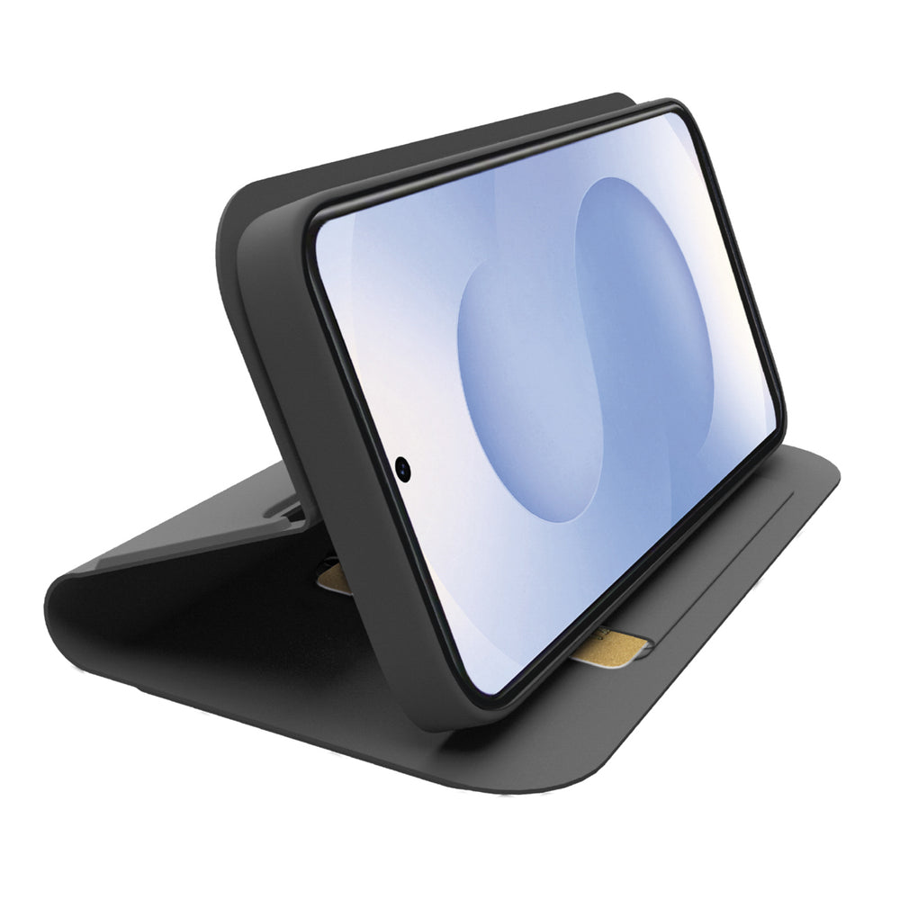 SBS Wallet Case with Stand and Wallet for Samsung Galaxy S25 Edge - Black