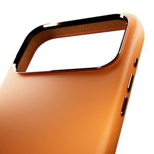 Puro Icon Mag Pro Liquid Silicone Case for iPhone 17 Pro Max, MagSafe Compatible, with Camera Protection and Aluminum Buttons - Orange