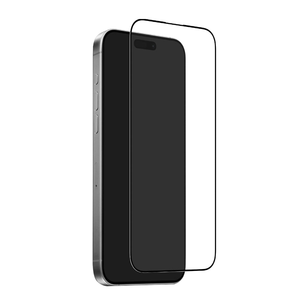 Puro Frame tempered glass for iPhone 17 with applicator and black frame
