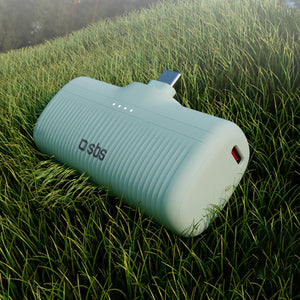 SBS EcoPower 5000 mAh 10W Powerbank with Built-in USB-C Port - Green