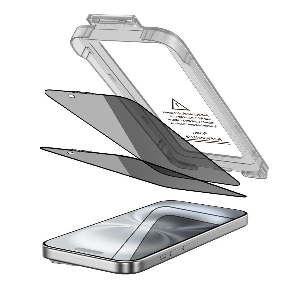 Tech-Protect Quick Set Spy+ Privacy Glass 2-pack for iPhone 15 / 16