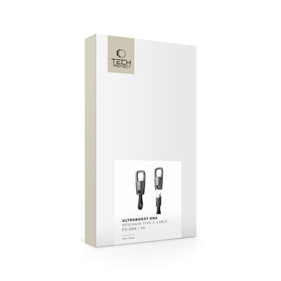 Tech-Protect Ultraboost DNA Cable with Keychain USB-C PD 60W / 3A - Gray