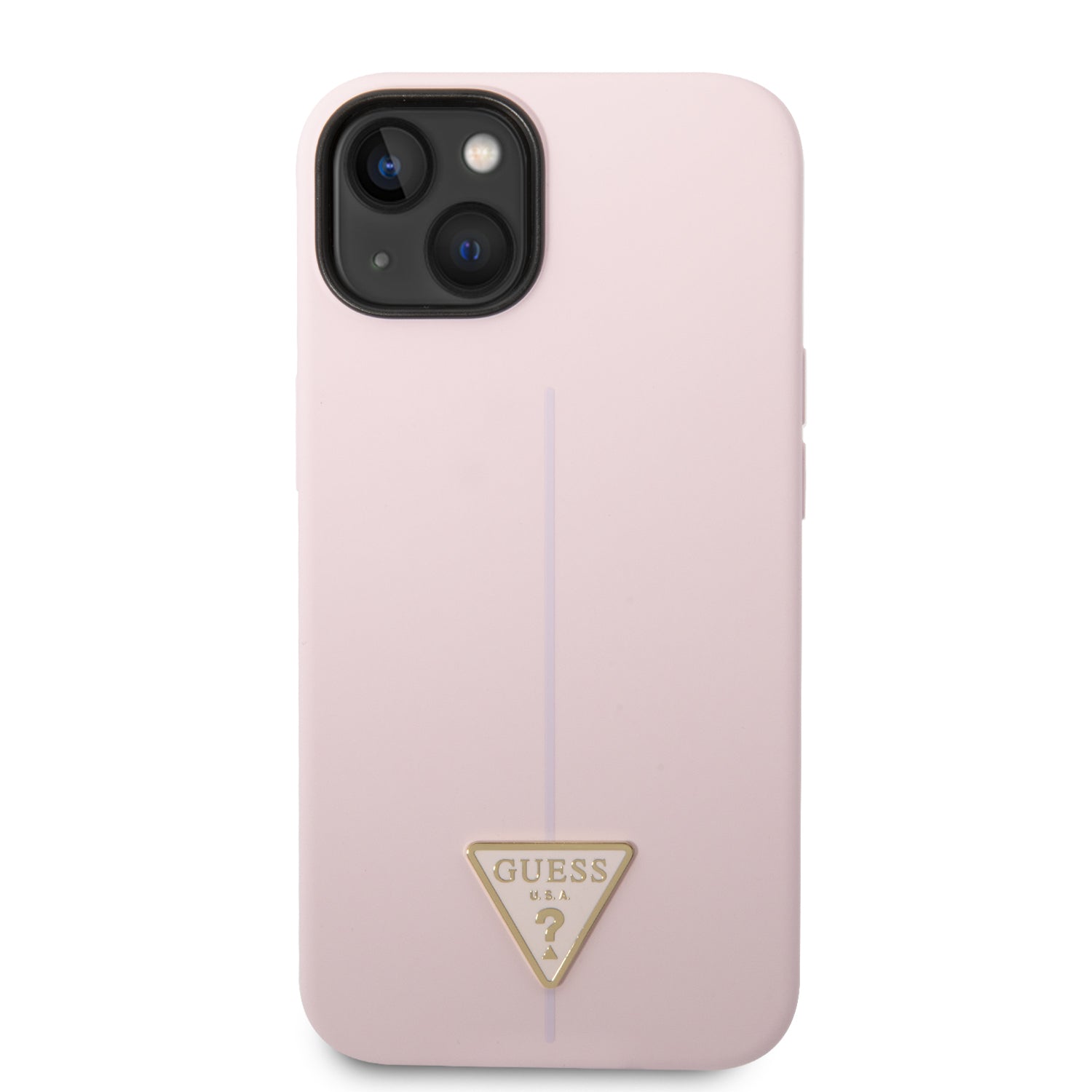 Guess Silicone Triangle Case for iPhone 14 6.1" - Purple
