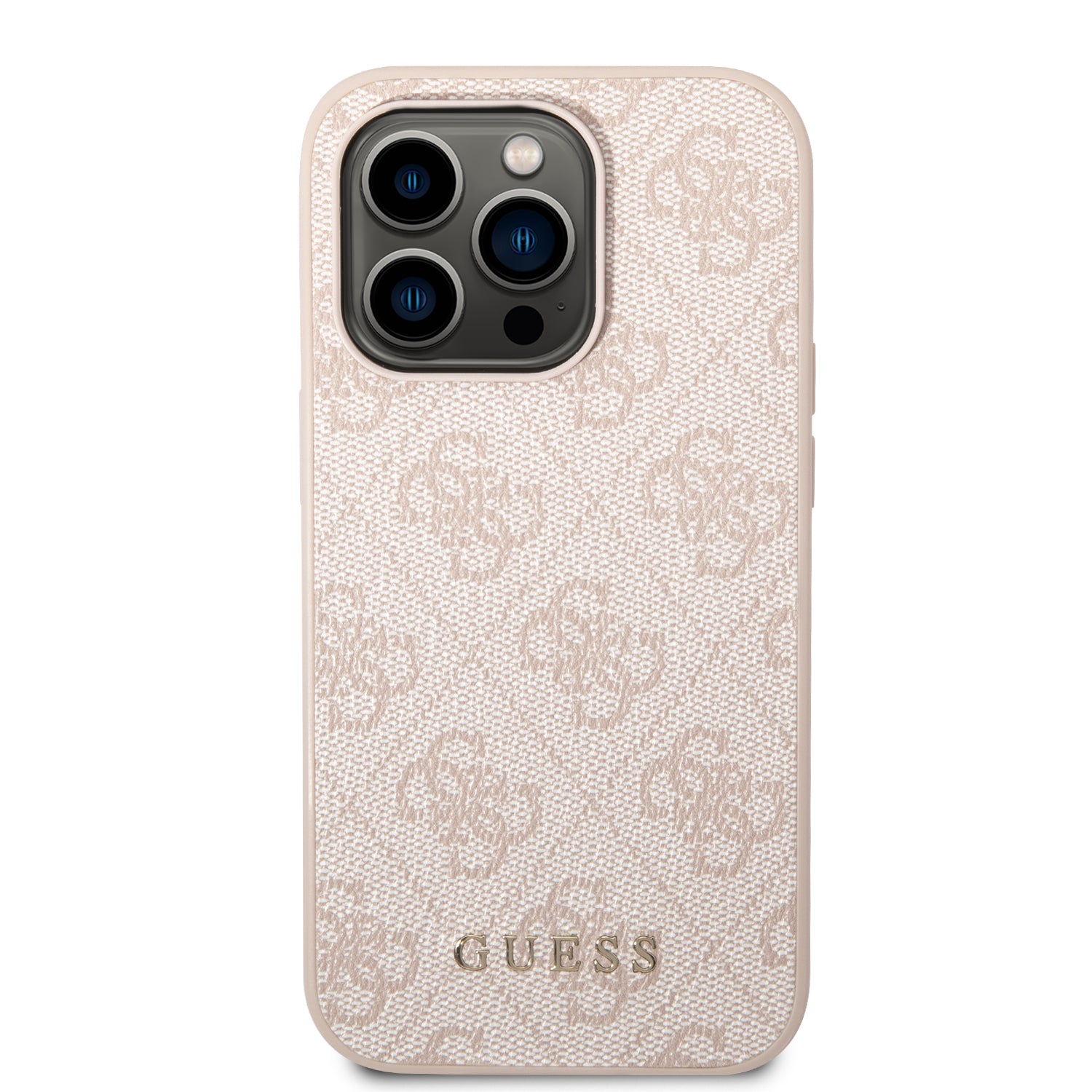 Guess 4G Metal Gold Logo Case for iPhone 14 Pro Max - Pink