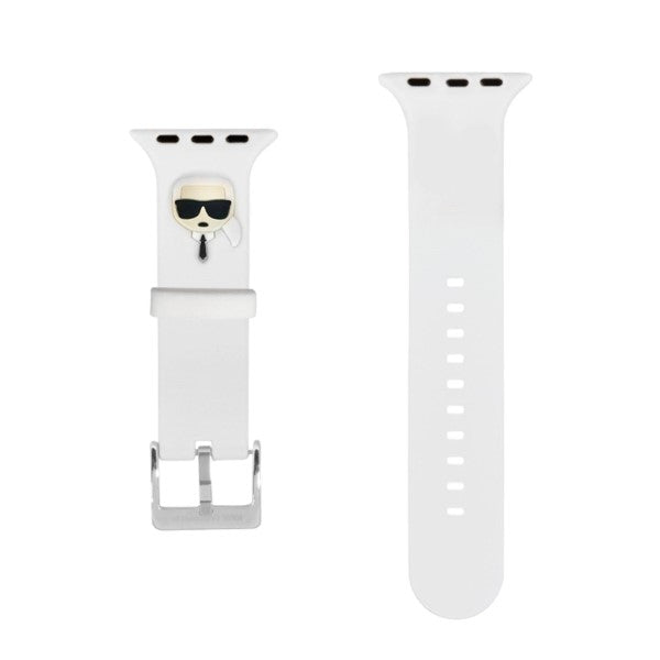 Karl Lagerfeld Silicone Karl Heads Strap for Apple Watch 38 / 40 / 41 mm - white