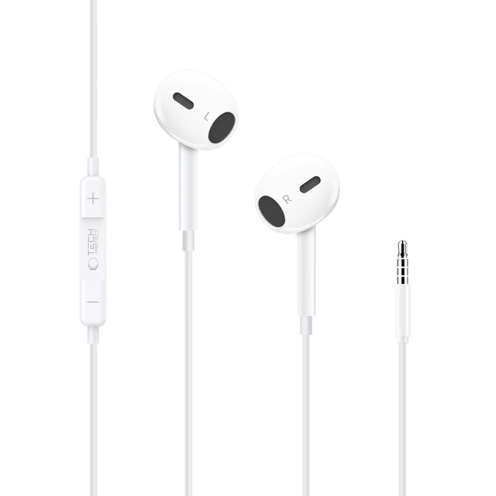 Tech-Protect Ultraboost Core G2 Mini Jack Headphones - White