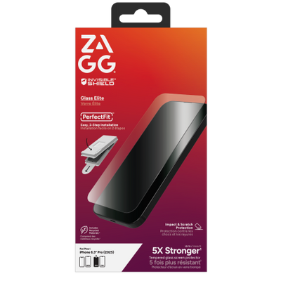 ZAGG Invisibleshield Glass Elite Tempered Glass for iPhone 17 Pro